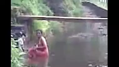 Aunty Bathing In The River