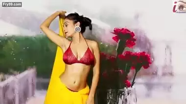 Sexy Yellow Saree Fashion