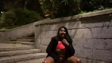 Indian Girl Has Risky Public Orgasm In City Center At Night