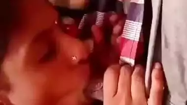 Bhabi sucking dick outdoor