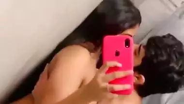 Indian sex MMS of a crazy guy fucking his GF in her bathroom