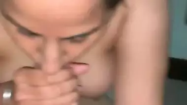 Horny BF gets a desi blowjob and cums in GF’s mouth