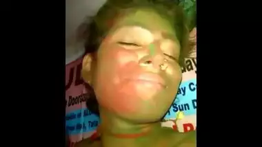 Indian aunty hardcore sex after holi