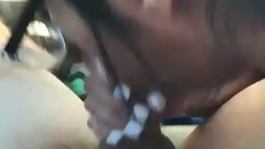 Wild sloppy sucking video of NRI Punjabi girl
