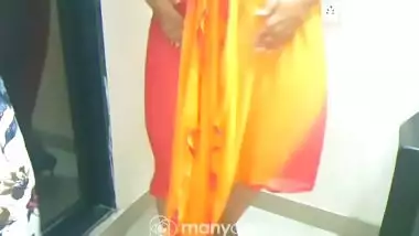 Hot & Sexy Bhabhi Seducing Her Removing Clothes In