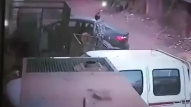 Quickly fucking on street,caught in cctv