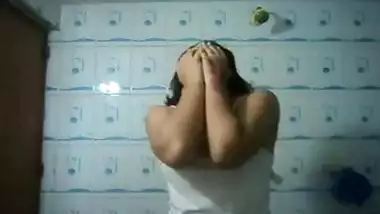 horny indian stripping for shower