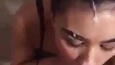 Horny Indian Girl Enjoying Cum Facial