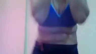 Famous sexy bhabhi in blue lingerie