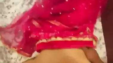 Desi Red Shari Bhabi Fucking Doggy Style