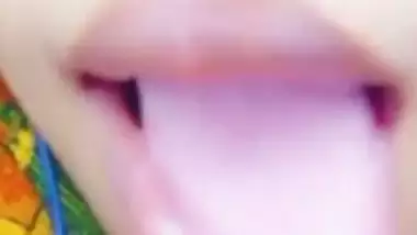 Wet pussy GF masturbating during video call sex