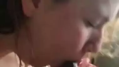 White girl Sucking Indian dick