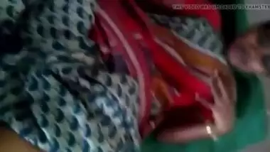 Satin Silk Saree maid enjoying