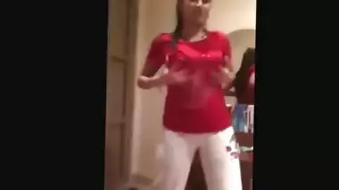 Hot Indian girl dance with friends