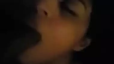 Sexy wife mouth fucked takes cum