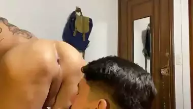 Two gays lick each other’s asshole and fuck in blue film