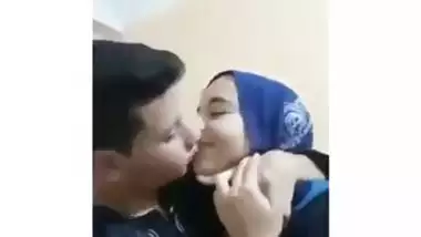 Hot hijabi girl enjoying with her boyfriend