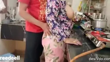 Hard Fucking his sexy mom in kitchen