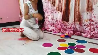 Holi Special - Cousin Brother Fuck Hard Priya In Holi Occasion With Hindi Roleplay - Your Priya