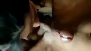 Sexy girl gives an Indian blowjob to her BF