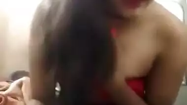 Beautiful girl making video