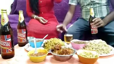 Friend invites the Desi girl to drink some beer and drills XXX cave