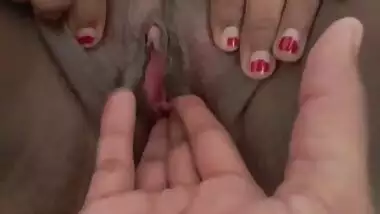Me horny enjoying while he is fingering my pregnant pussy