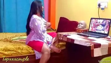 Chubby aunty having rough romance with hubby’s relative