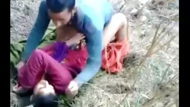 Indian couple having sex outdoor in the park