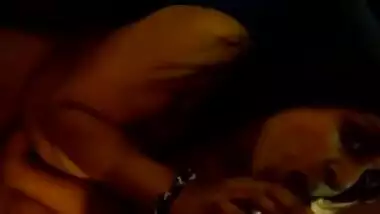 Desi hot aunty sucking guys cock after party