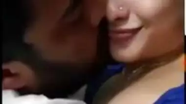 hot desi couple on bed lip lock