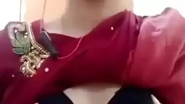 Beautiful Cute Sexy Girl Pressing Boobs And Showing Pussy