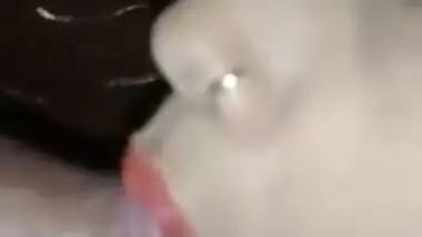 Desi Indian aunty giving blowjob