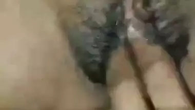 Husband fingering wife pussy harder before fucking