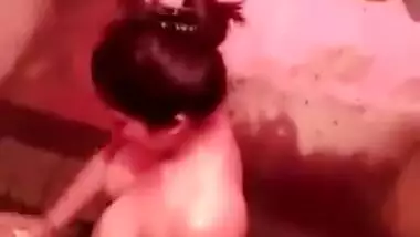 After sex chubby Desi cutie washes XXX body while neighbor spies on her