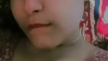 Teasing with nipple slip by sexy and horny girl