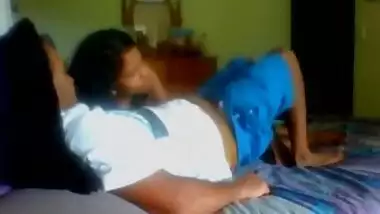 Indian wife rides her husband
