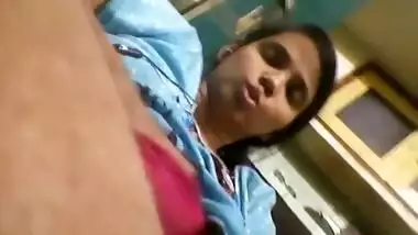 Indian babe films XXX video of herself masturbating twat under panties