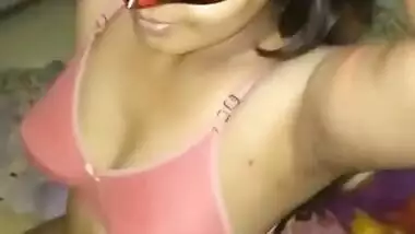 Masked Desi Bhabi In Bra Panty