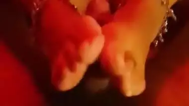 Indian Wife Gives Footjob And Handjob On Wedding Night