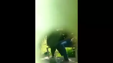 Hidden cam Muslim bhabhi’s desi outdoor blowjob