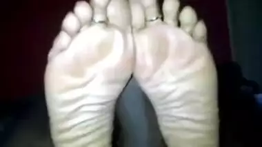 Sexy Indian Gives Footjob Pt. 1