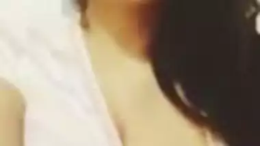 Beautiful Desi Horny Girl Sucking Own Boobies and Showing Pussy