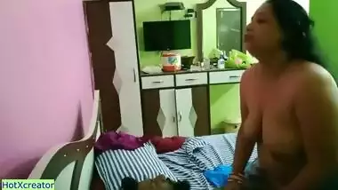 Fat Desi mature sucks and rides devar's XXX dick in the bedroom