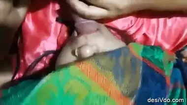 Hiding her face while sucking her ex lover dick