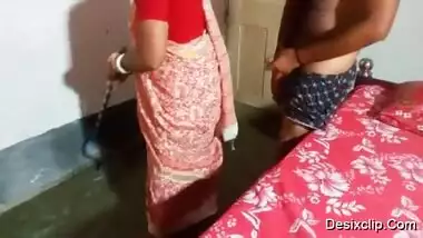 Maid fucked in restroom when parents not around