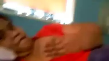 Horny Bhabhi playing with tits