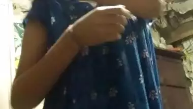 Cute Dehati girl showing her boobs and pussy
