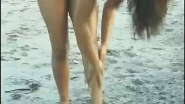 Couple caught at beach fucking while other...