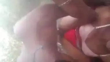 Threesome outdoor Dehati sex MMS video